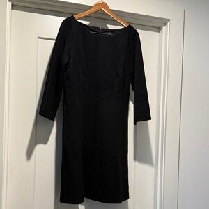 J. Crew Classic Black Long Sleeve Dress